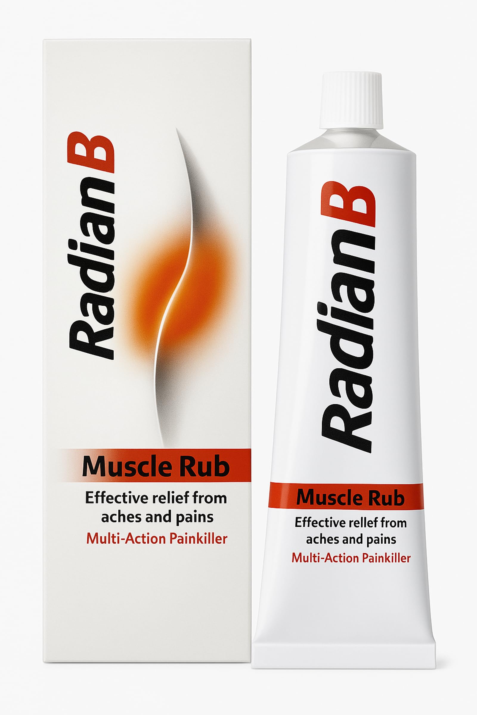 Radian B Muscle Rub 100 g, application ciblée pour soulager les tensions musculaires et favoriser le confort.
