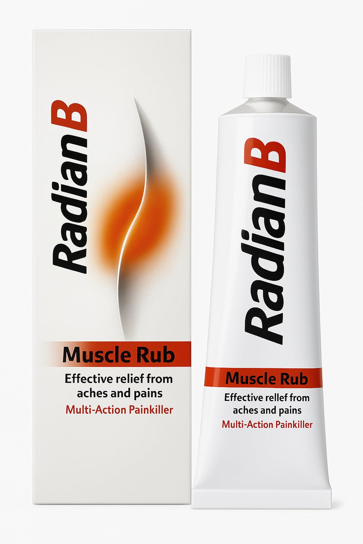 Radian B Muscle Rub 100 g, application ciblée pour soulager les tensions musculaires et favoriser le confort.