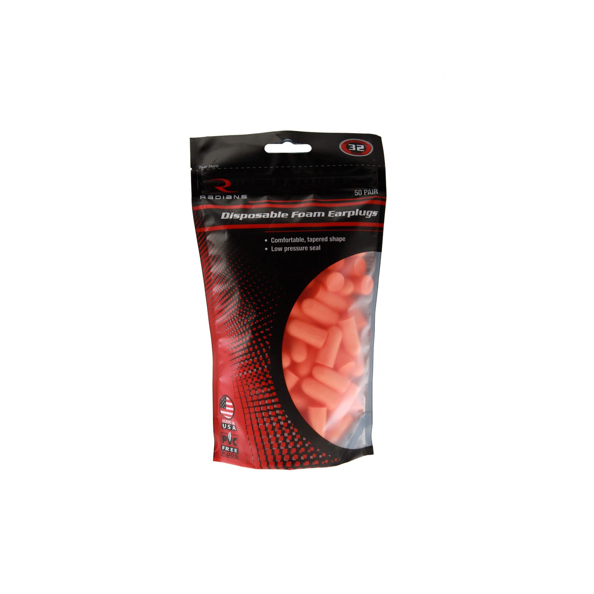 Radians bouchons d’oreilles en mousse orange, confort durable et réduction du bruit