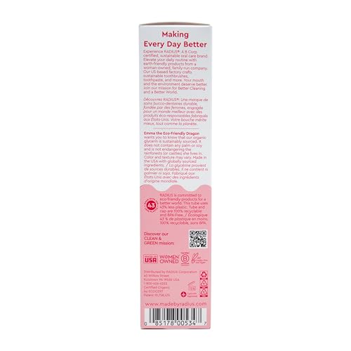 Parfum fruit du dragon dans le dentifrice enfant RADIUS
