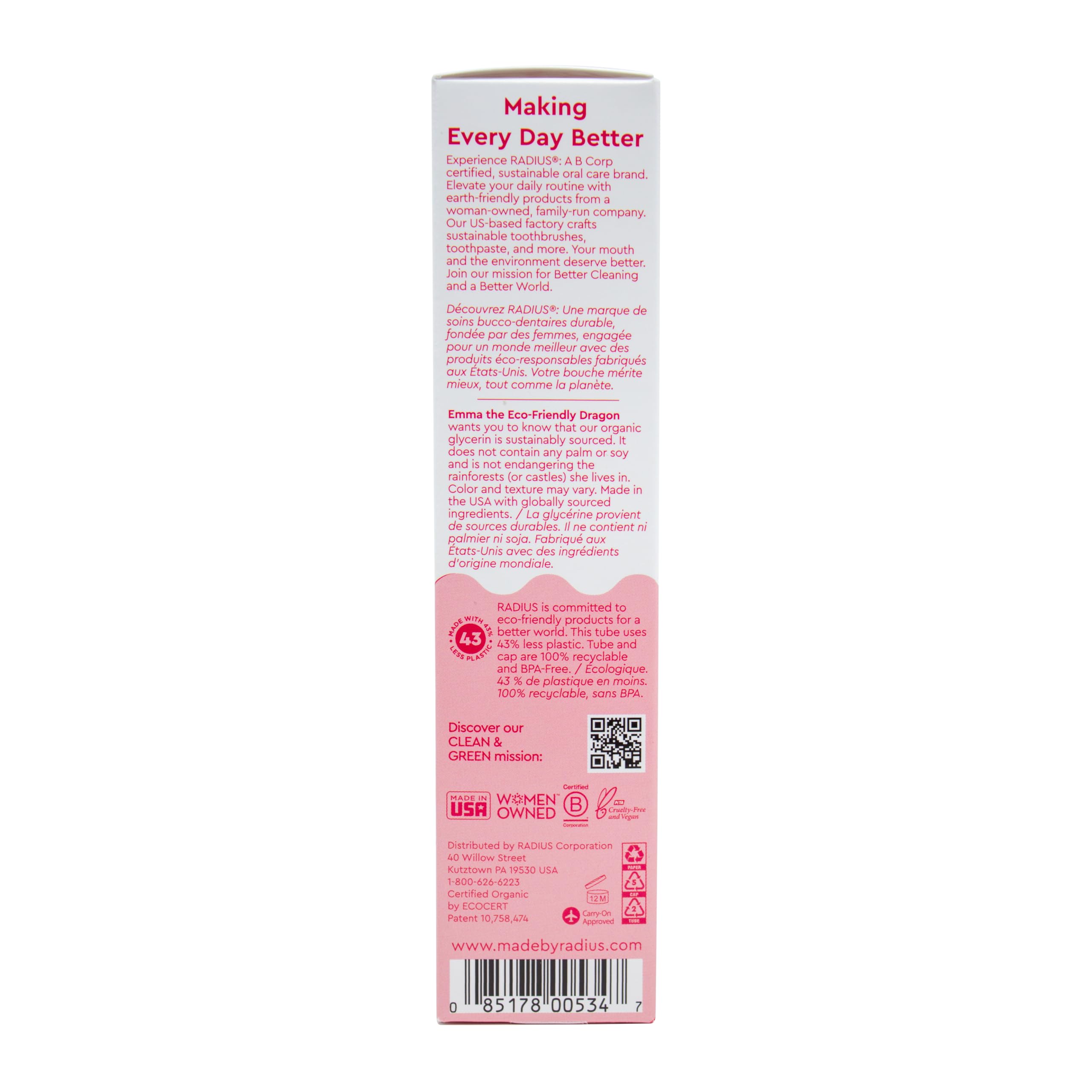 RADIUS parfum fruit du dragon illustrant une saveur naturelle et rafraîchissante.