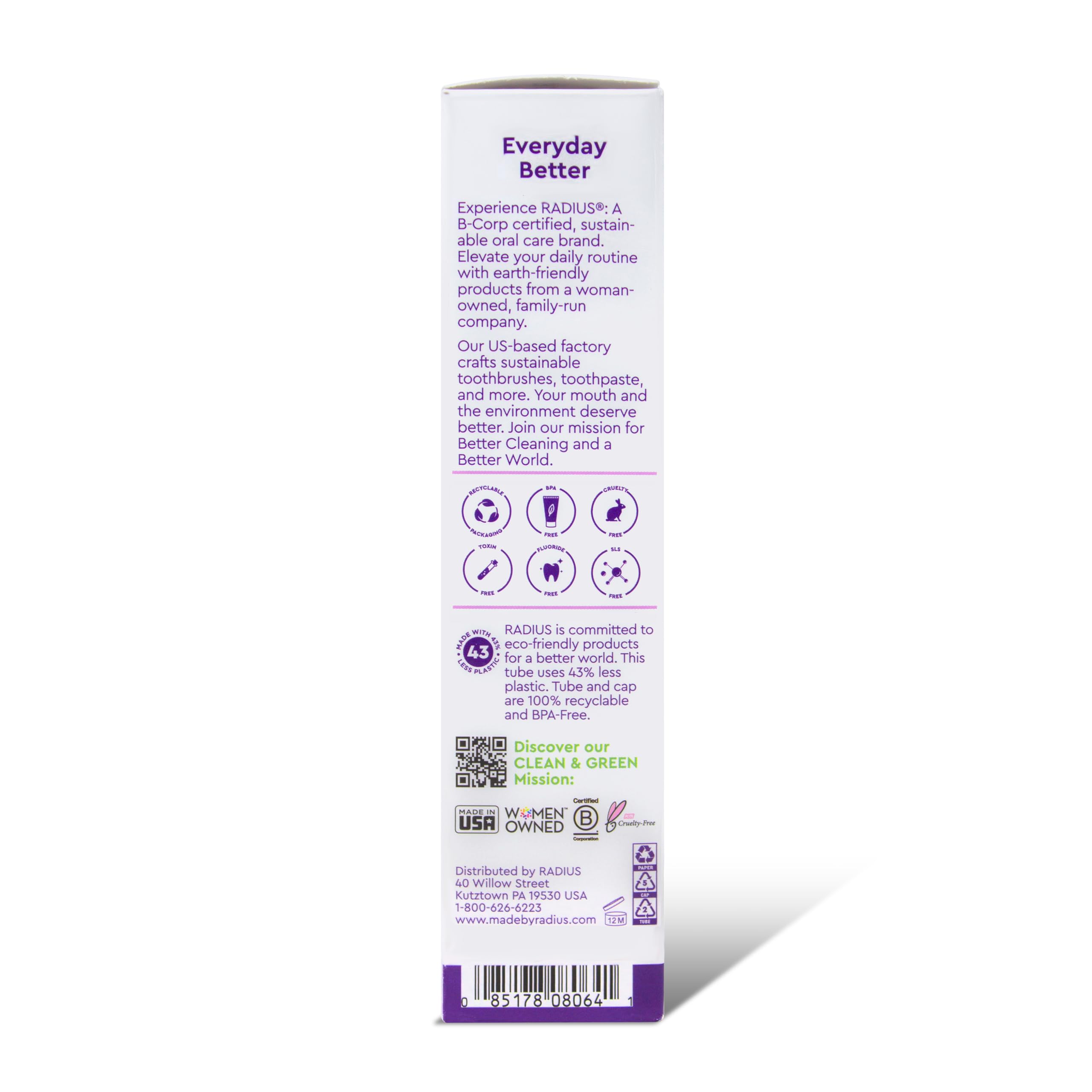 Radius ImmuniMinty formule sans SLS et sans fluor, option saine