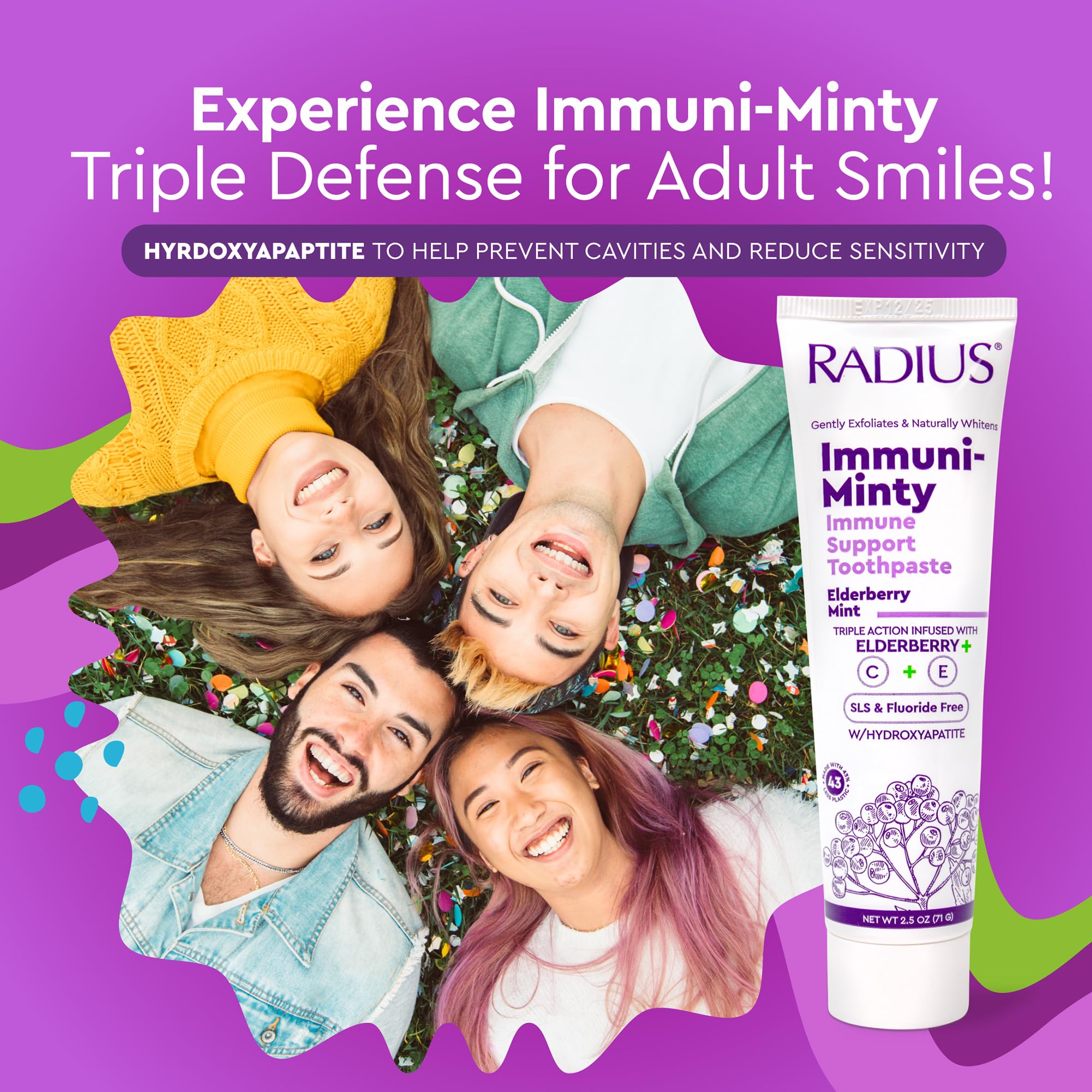 Radius ImmuniMinty pâte avec hydroxyapatite prête à reminéraliser en douceur