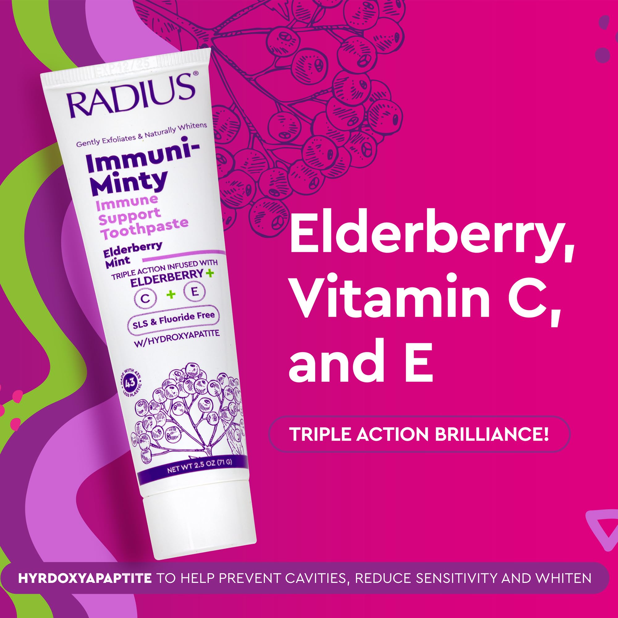 Radius ImmuniMinty arôme menthe frais pour une haleine agréable