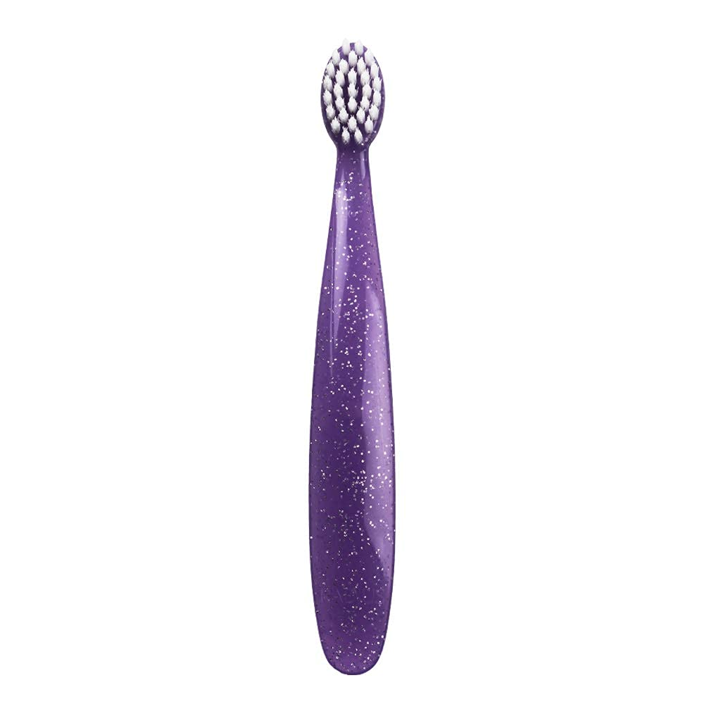 Brosse Totz Radius pour enfants Magenta Sparkle, douceur adaptée aux petites dents.