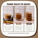 Rae Basics poudre bouillon d’os chocolat, préparation rapide: mélanger facilement.