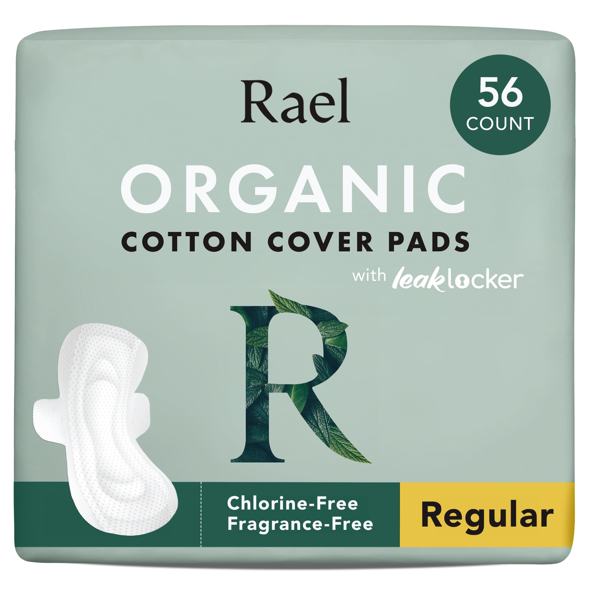 Rael pad régulier en coton biologique avec ailes pour une protection confortable.