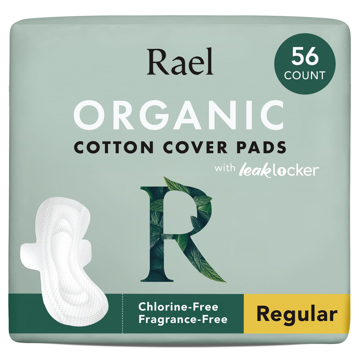 Rael pad régulier en coton biologique avec ailes pour une protection confortable.