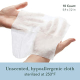 Lingettes Rael en coton biologique — étuis individuels, hygiène pratique en voyage.