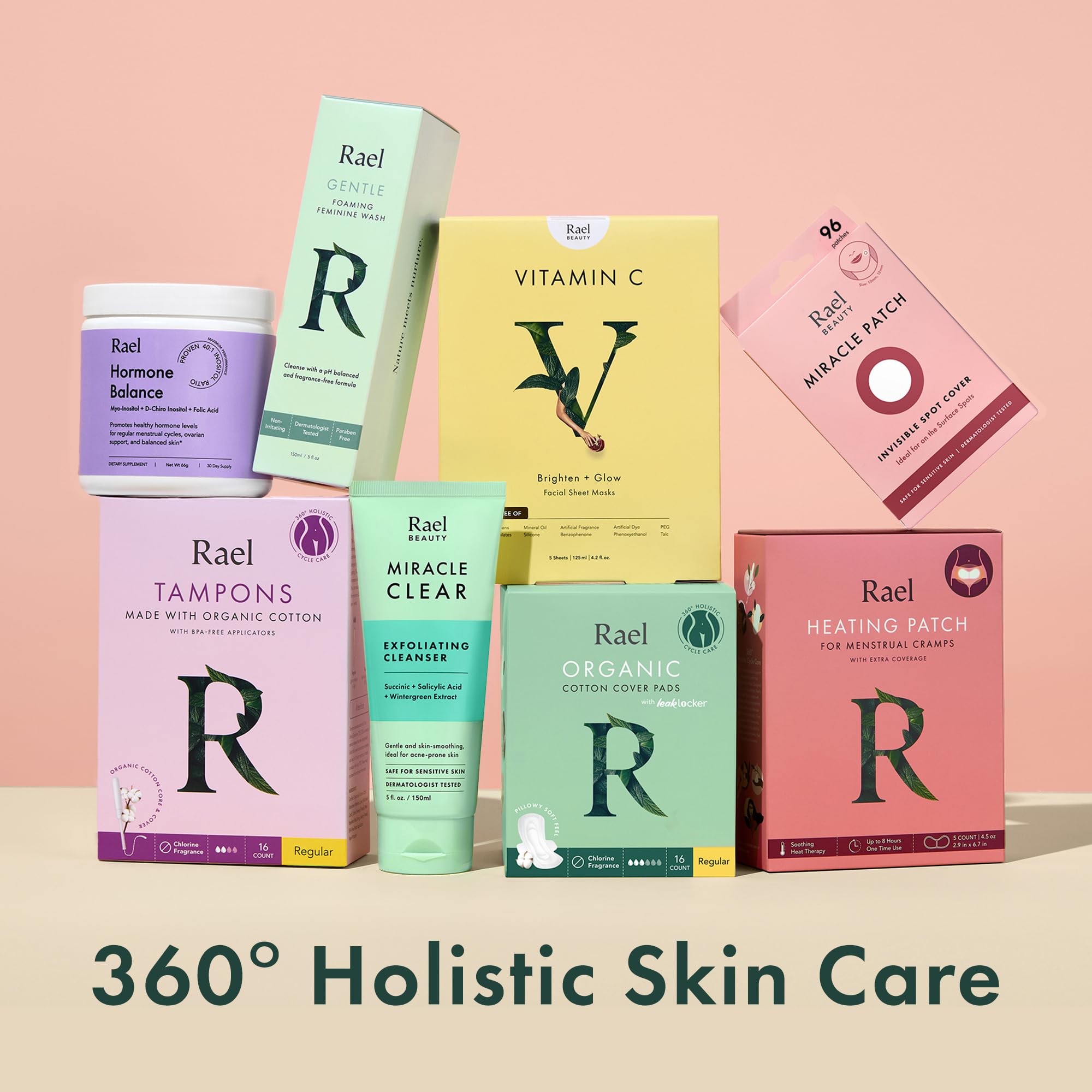 Lingettes Rael en coton biologique — pack double pratique pour maison et déplacement.