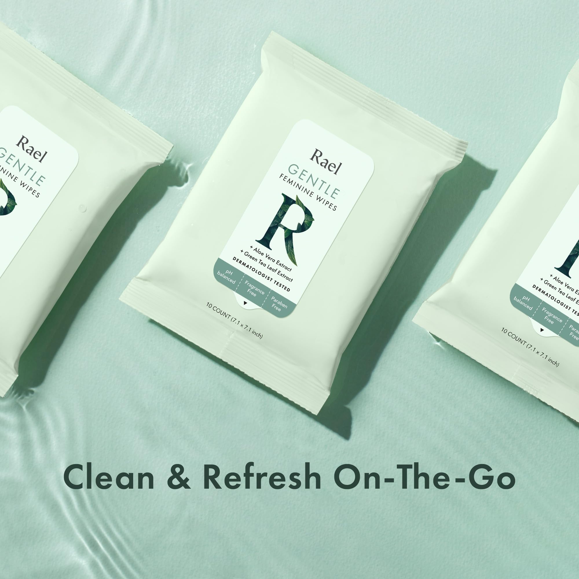 Rael lingettes, formulation botanique douce respectant la peau sensible.