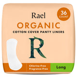 Rael protège-slips longs en coton bio, emballage visible et prêt à l'emploi.