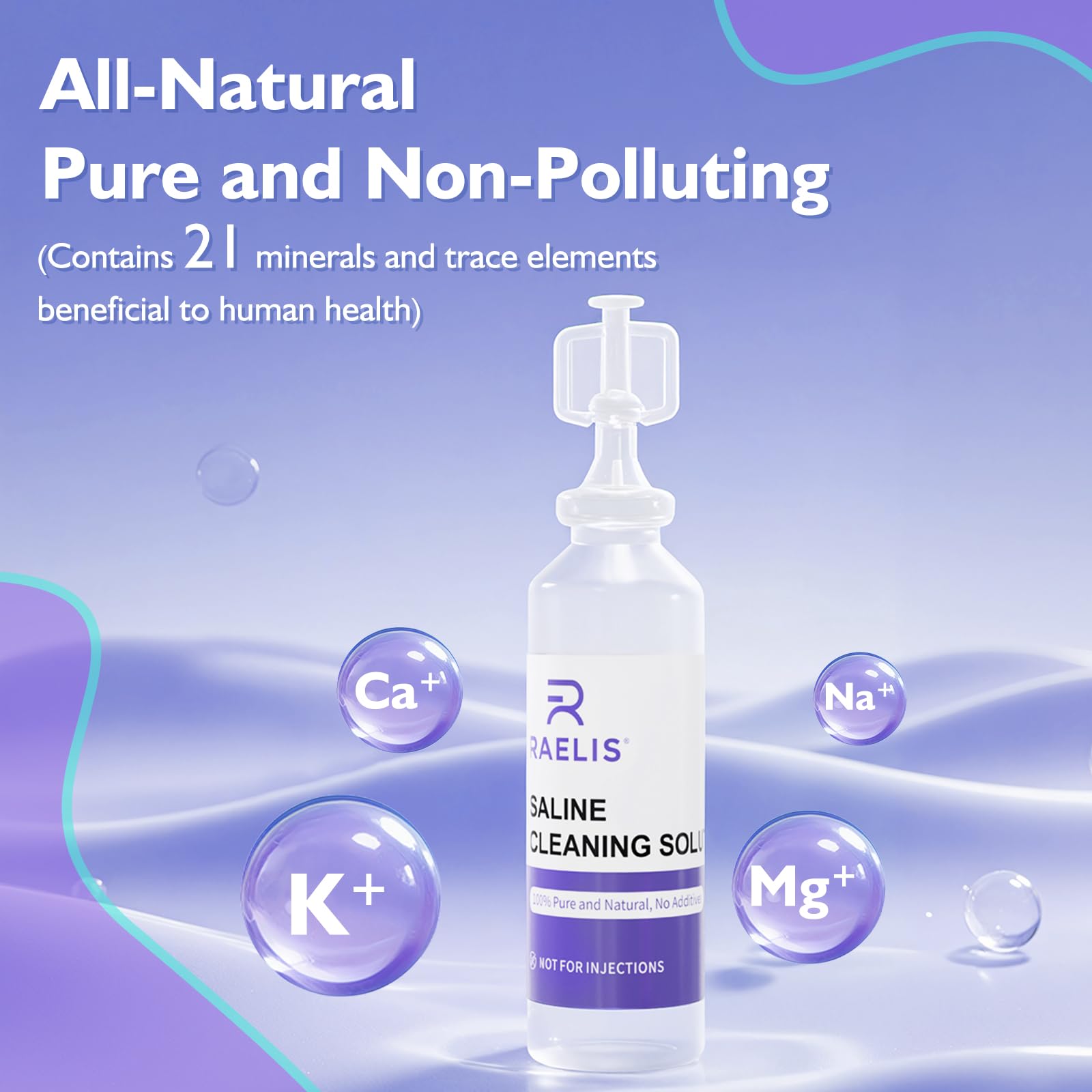 RAELIS solution saline pure et naturelle sans additifs.