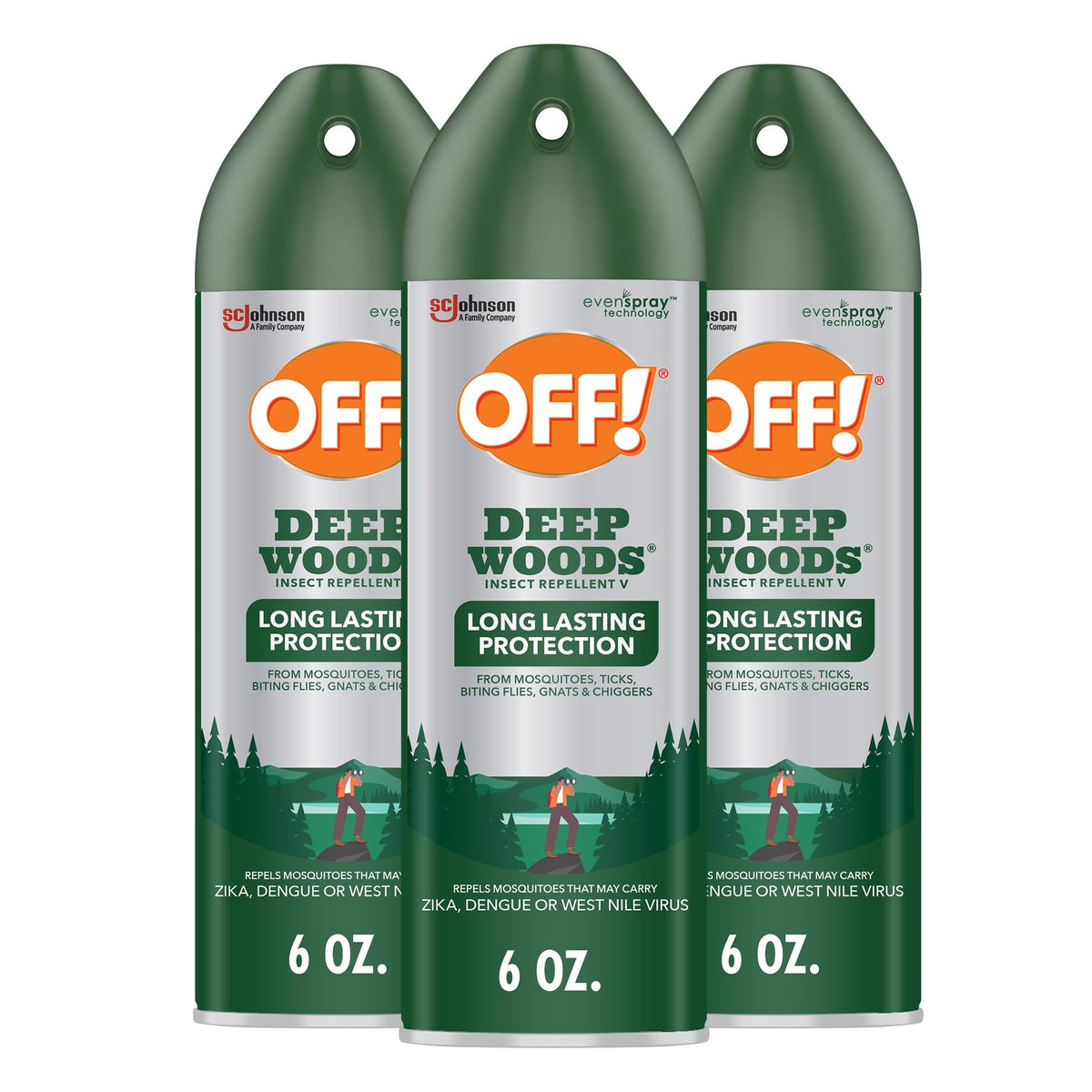 RaidOFF Deep Woods, bouteille 6oz prête à protéger contre les moustiques.