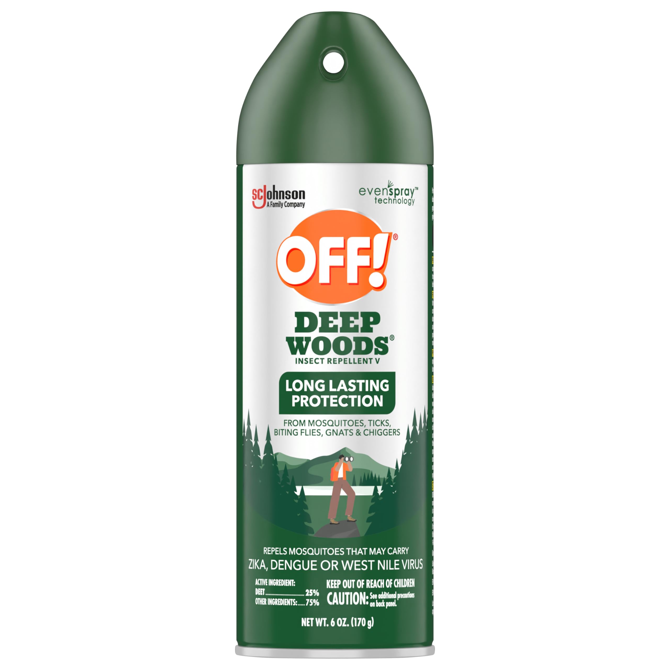 RaidOFF Deep Woods, aérosol en action pour une application efficace.