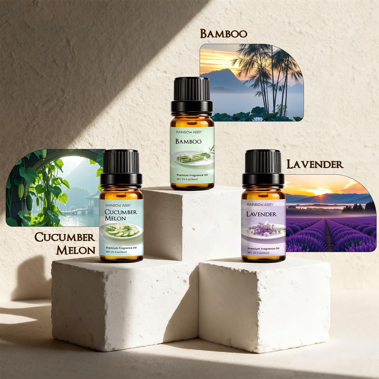Rainbow Abby flacon Bourbon Vanille, parfum réconfortant pour diffusion domestique.