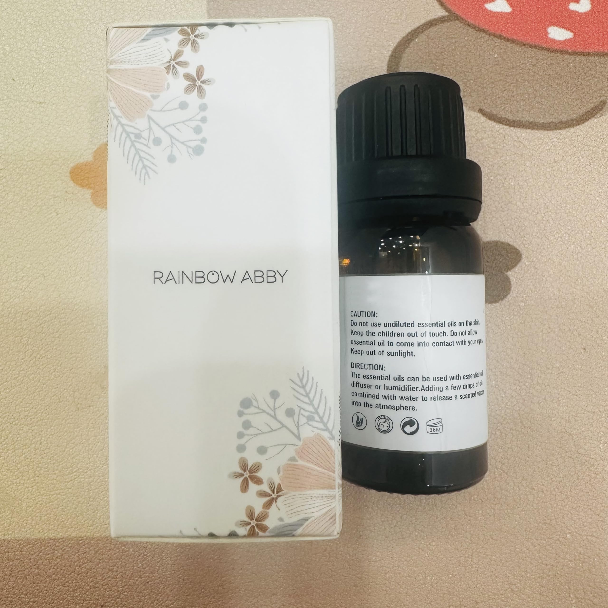 Utilisation pour massage relaxant avec huile violette Rainbow Abby.