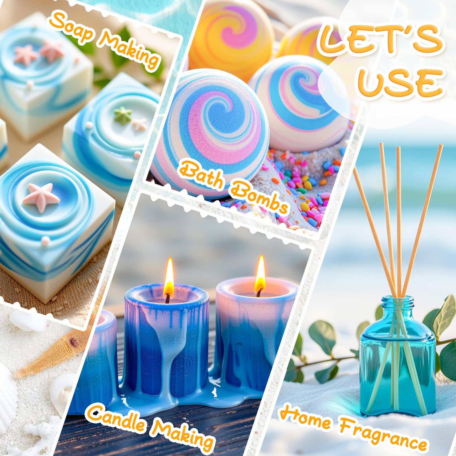 RAINBOW ABBY Ocean Mist – brume légère prête pour bougies et savons DIY