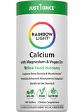 Rainbow Light Calcium Complex bouteille montrant la formule vegan pour soutenir la densité osseuse.