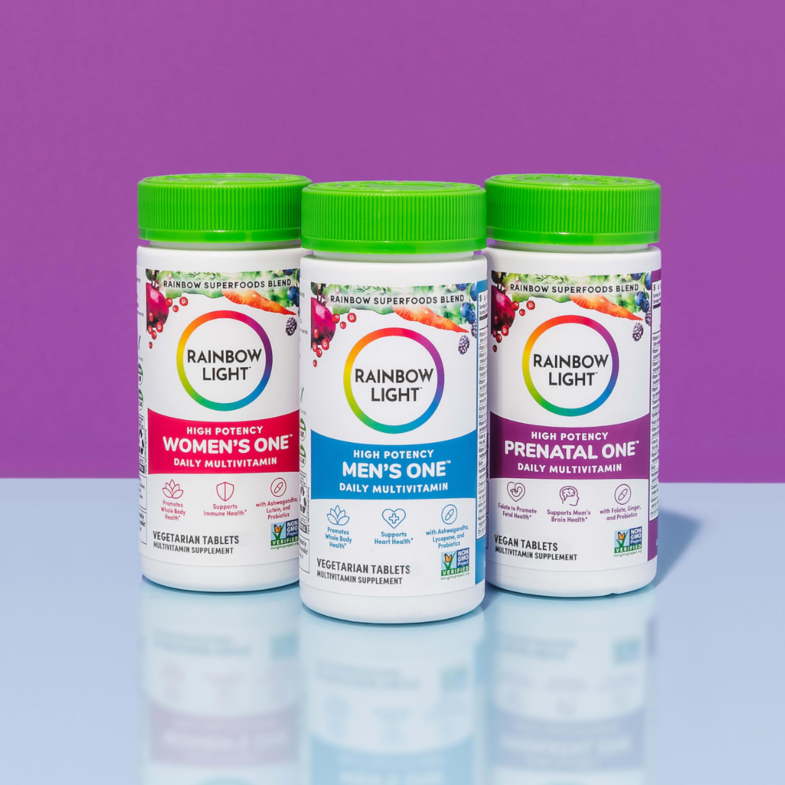 Rainbow Light Femmes One dans une gourde pour les déplacements.