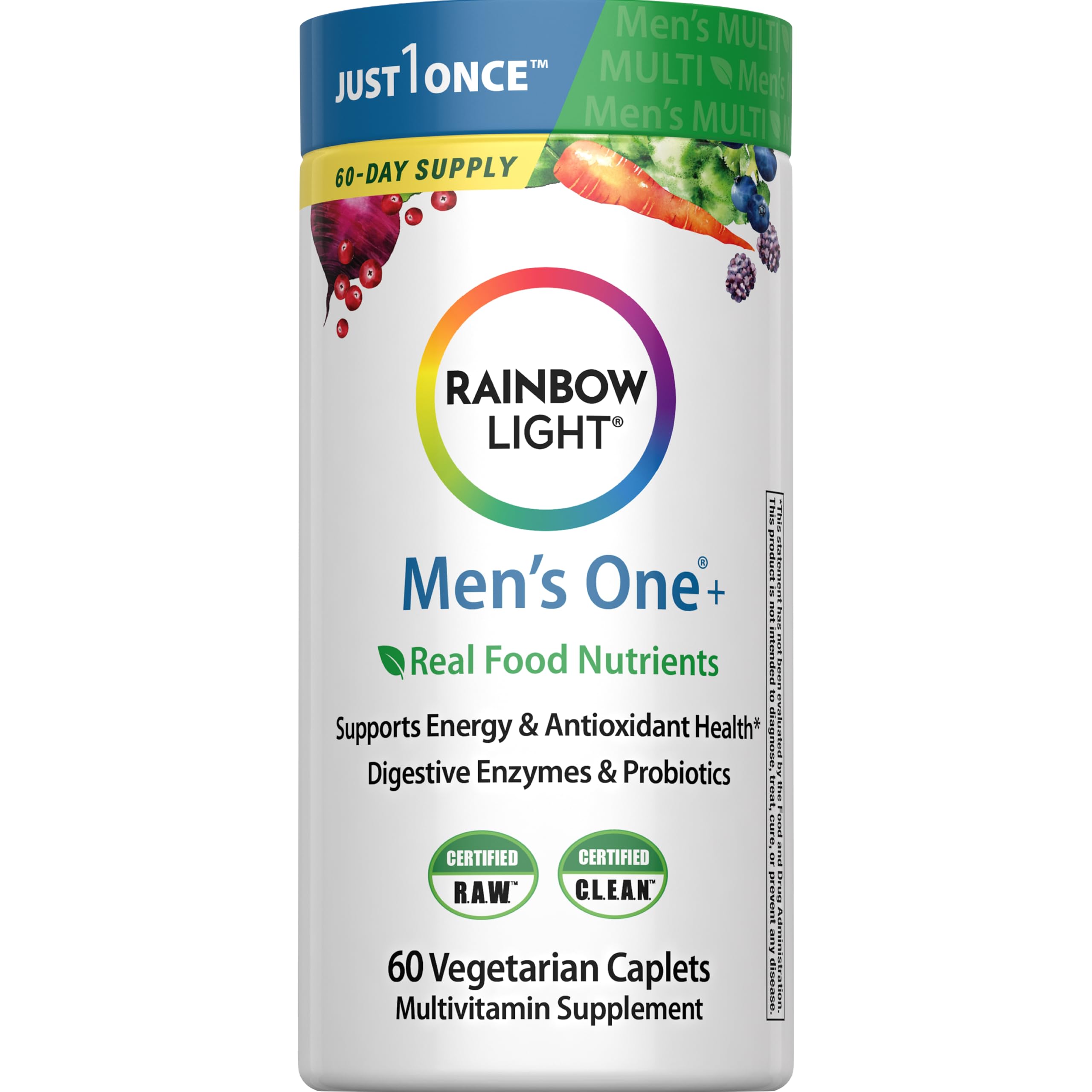 Rainbow Light Multivitamine One caplets emballage, énergie potentielle pour la journée