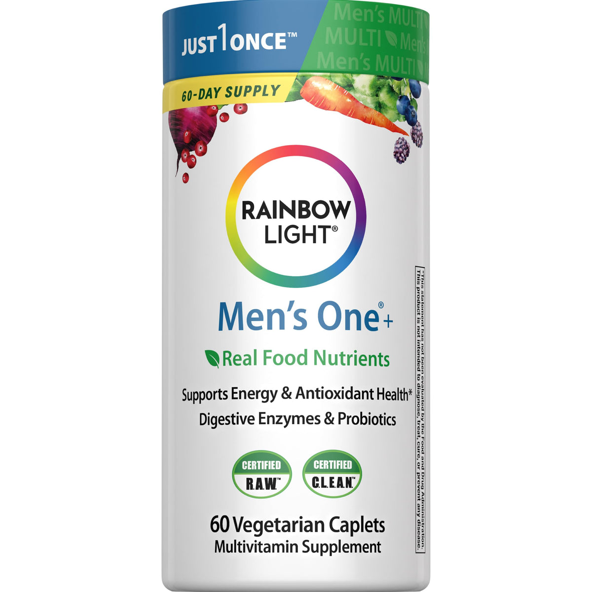 Rainbow Light Multivitamine One caplets emballage, énergie potentielle pour la journée