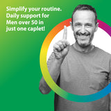 Rainbow Light Hommes 50+ – comprimés faciles à prendre dans une routine quotidienne.