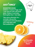 Rainbow Light Kids One, saveur-fruits-punch, goût apprécié des enfants et prise quotidienne simple.