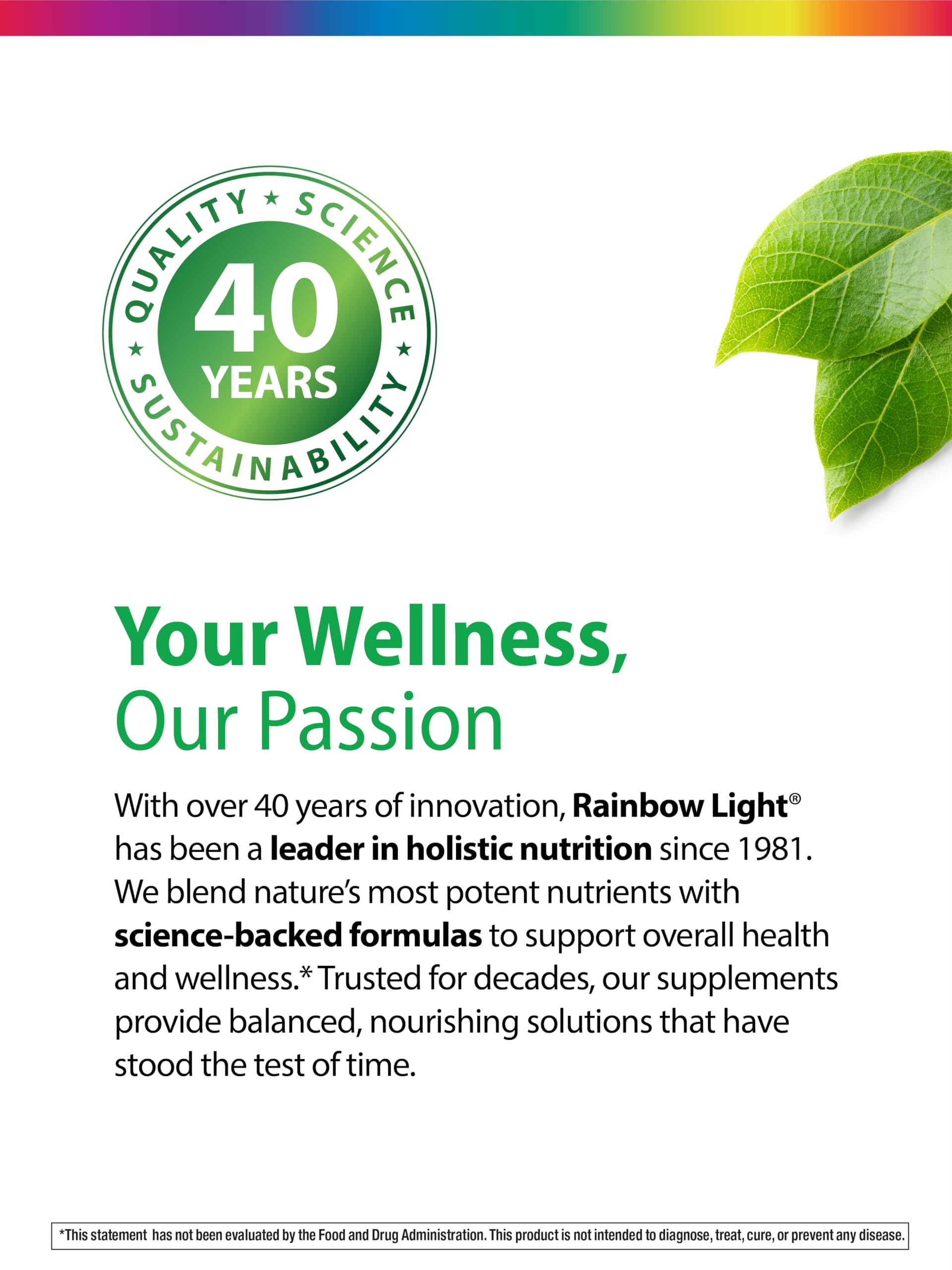 Rainbow Light Kids One, 50-pastilles-masticables, format pratique et apport en fer et probiotiques.