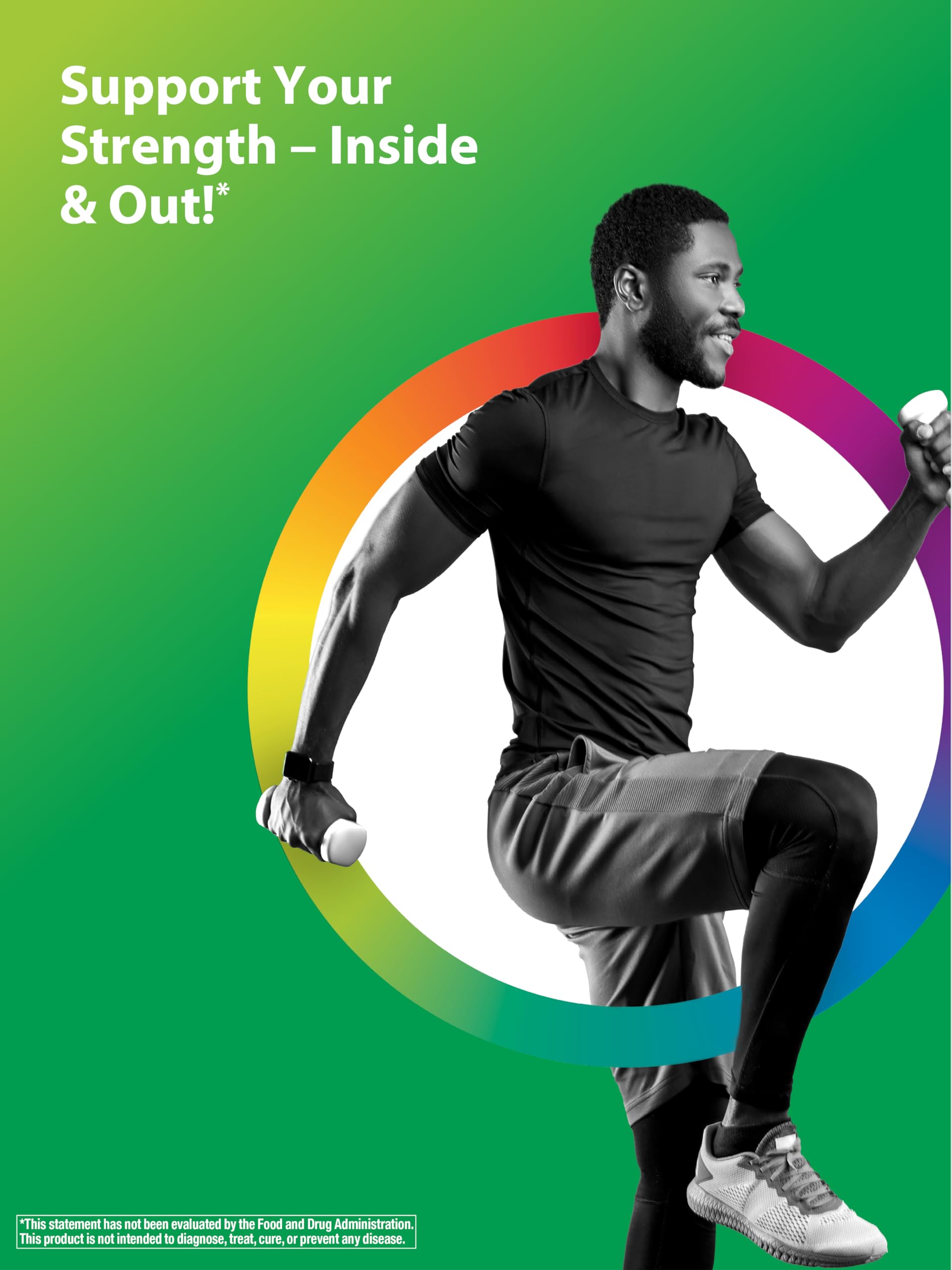Rainbow Light Magnesium Calcium comprimés, dose quotidienne recommandée pour le soutien musculaire.
