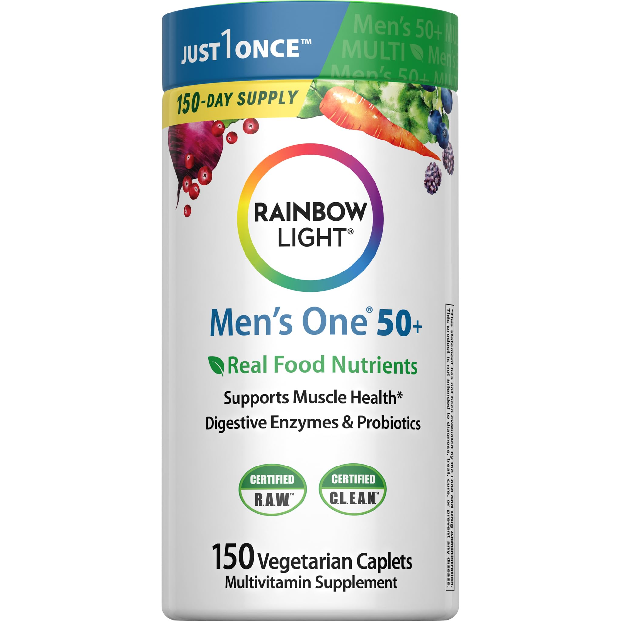 Rainbow Light Men’s One 50+ — Bouteille, soutien nutritionnel quotidien