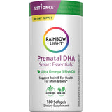 Rainbow Light Prenatal DHA – bouteille, capsules faciles à prendre au goût orange naturel.