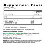 Étiquette Rainbow Light Prenatal DHA, informations claires sur DHA et EPA.