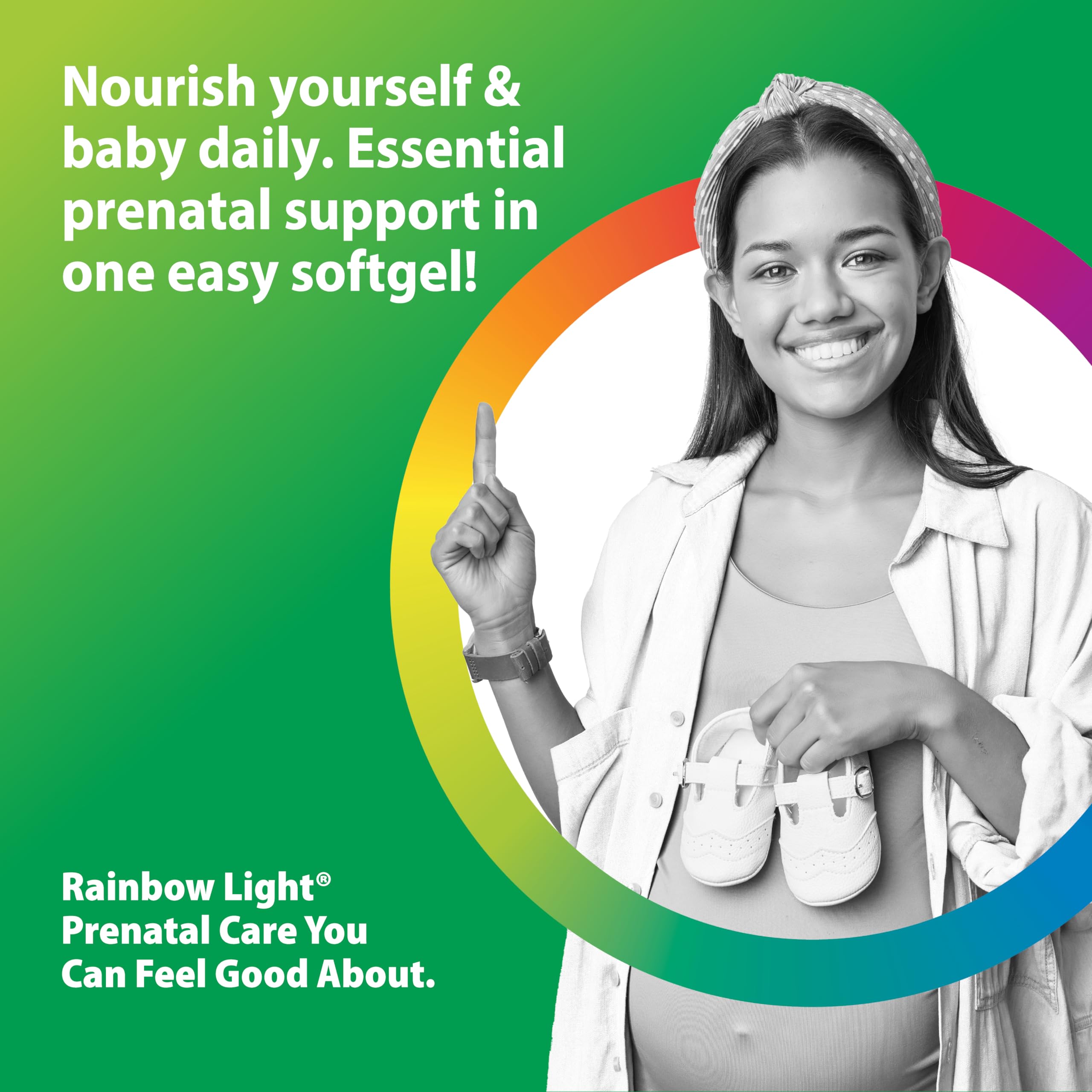 Gelules molles Rainbow Light Prenatal DHA au parfum d’orange sans arrière-goût.