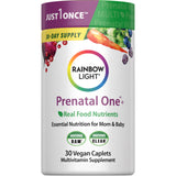 Rainbow Light Prénatal One: bouteille de comprimés véganes pour soutenir la nutrition maman-bébé.