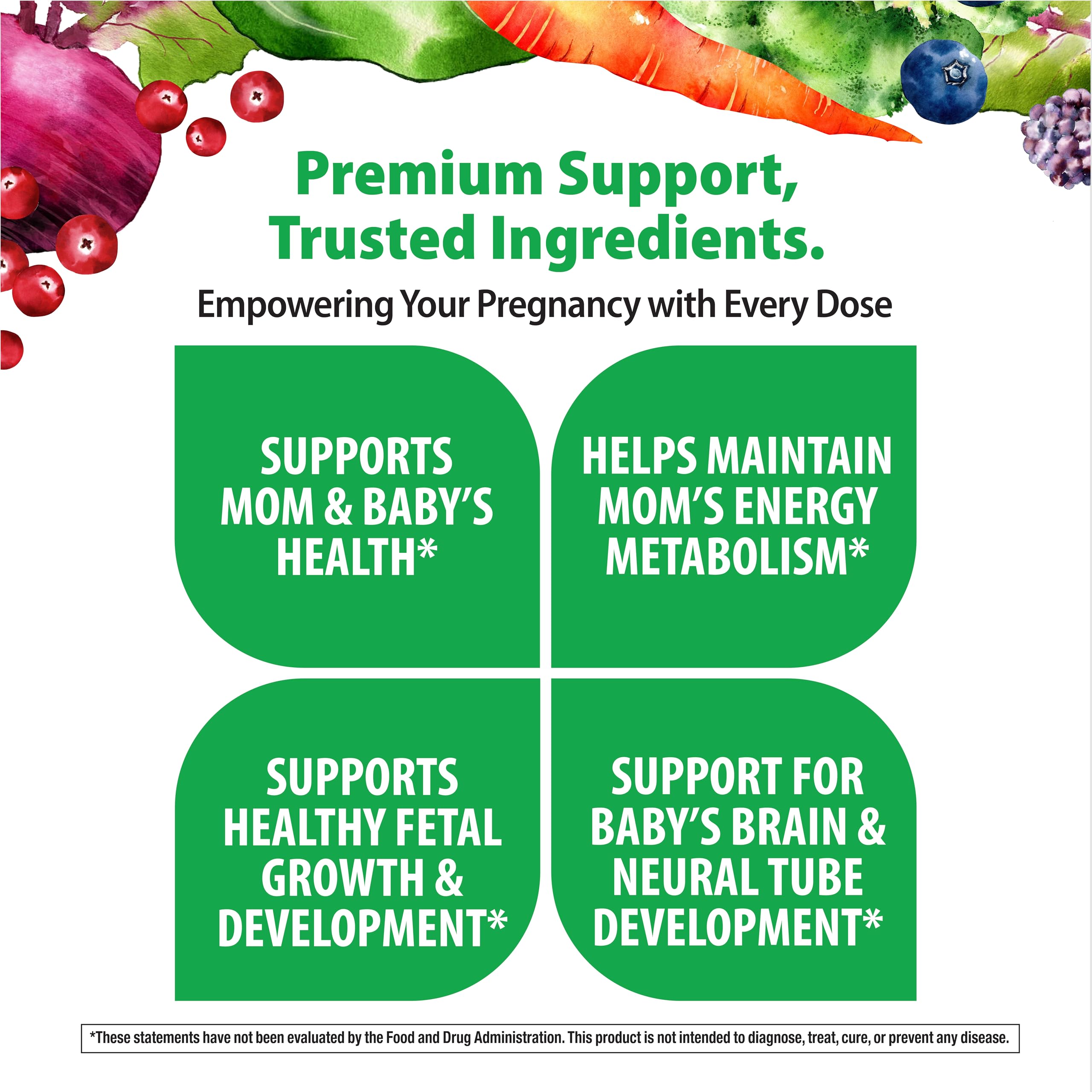 Rainbow Light Prenatal One liste d'ingrédients claire pour plan nutritionnel.