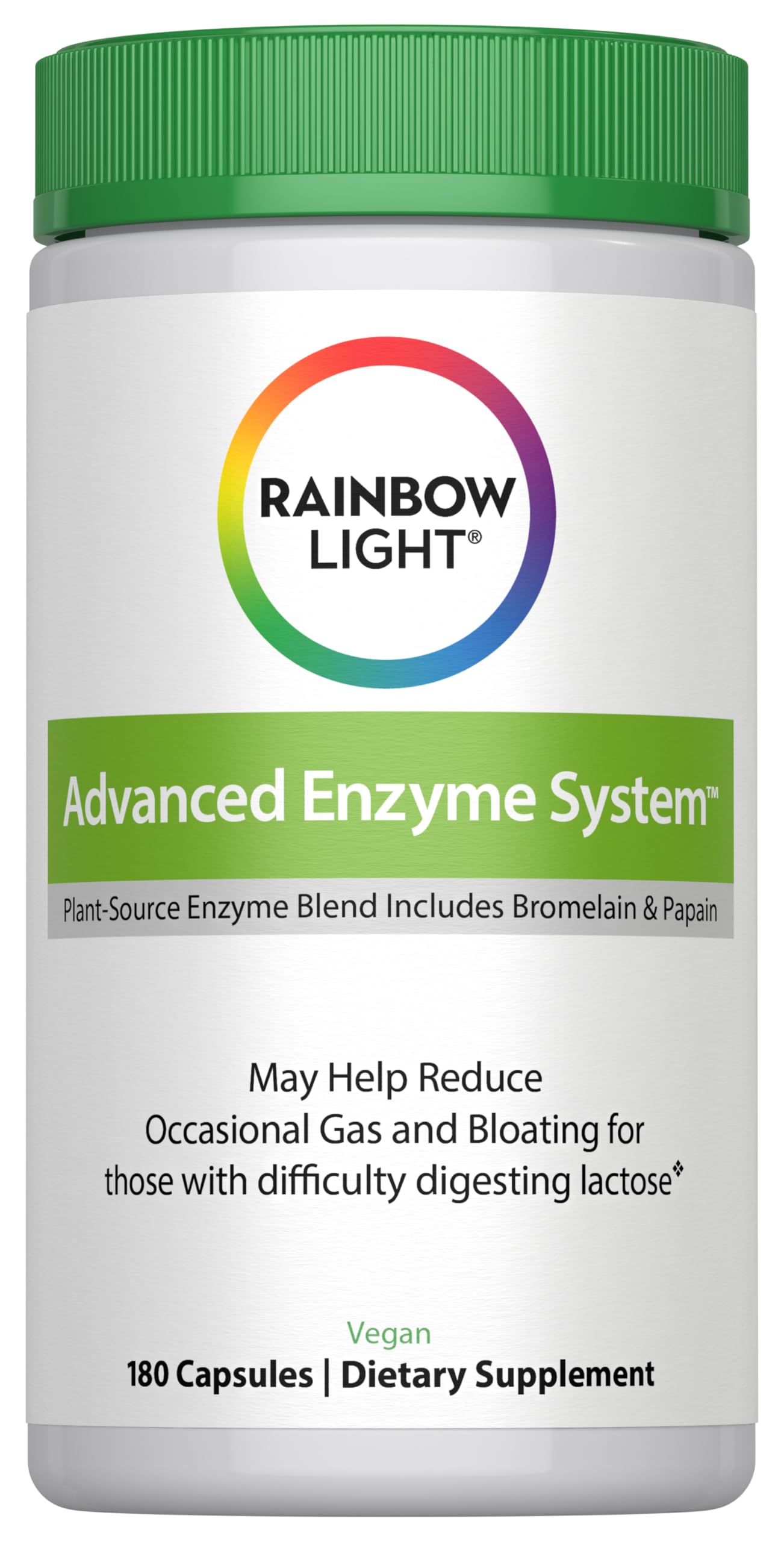 Rainbow Light Systeme denzymes avance – bouteille et gélules pour soutien à la digestion