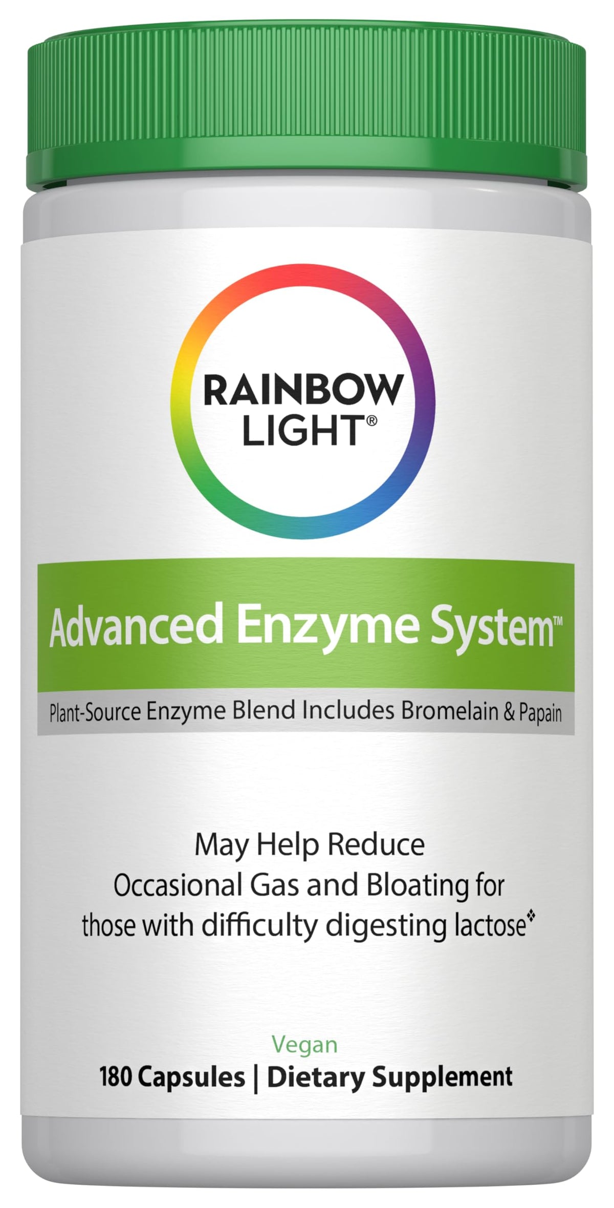 Rainbow Light Systeme denzymes avance – bouteille et gélules pour soutien à la digestion