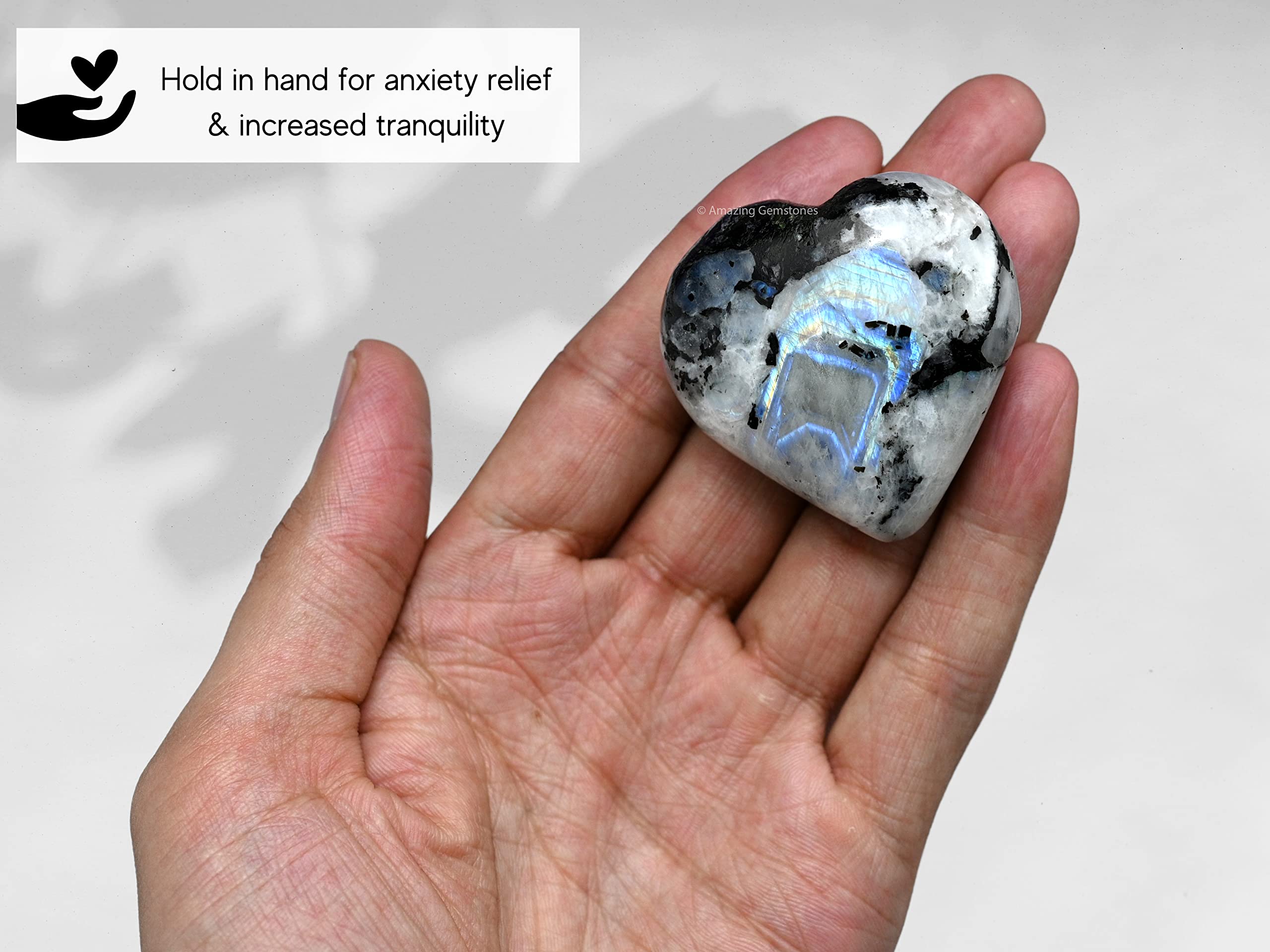 Amazing Gemstone Rainbow Moonstone: grille de cristal propice à la contemplation
