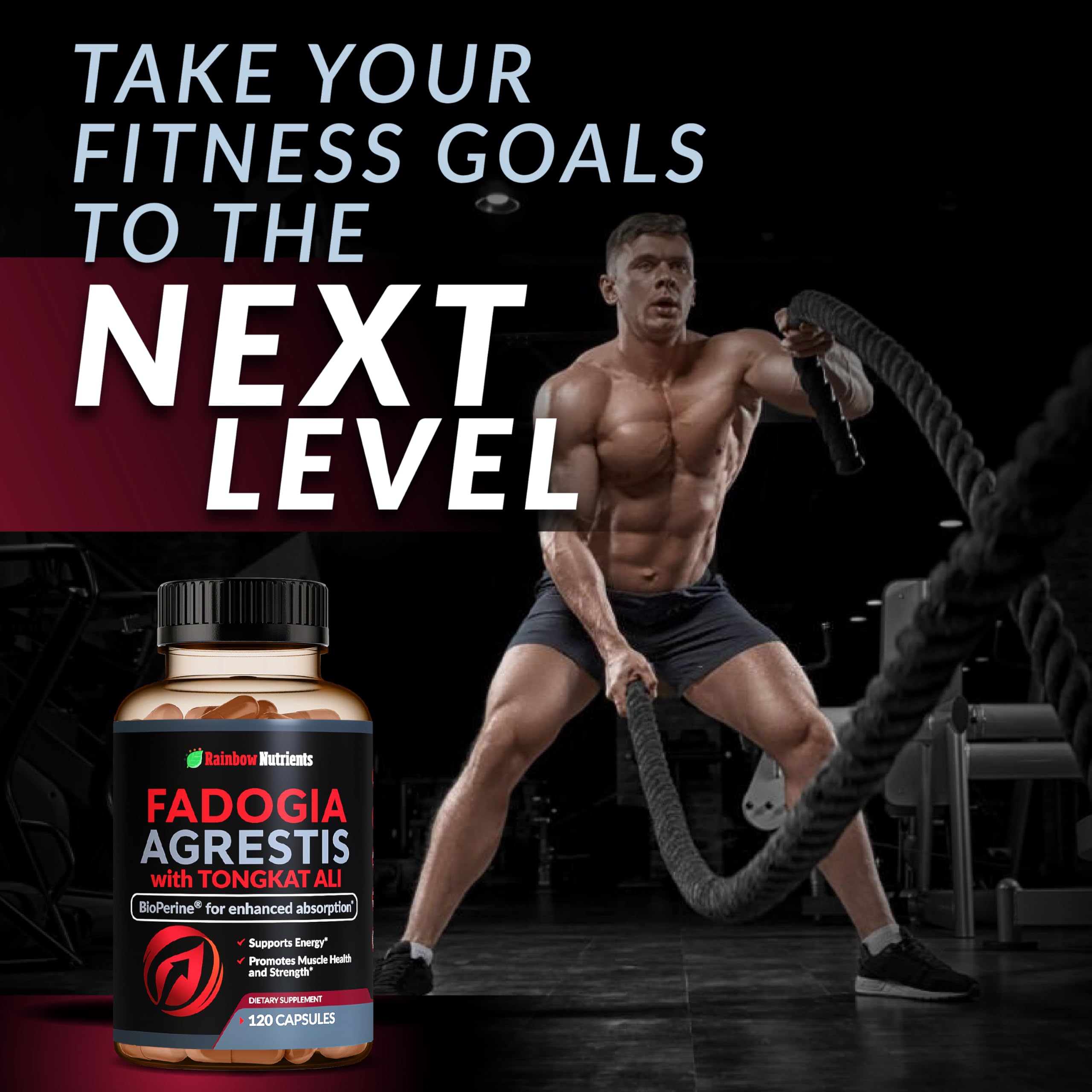 Rainbow Nutrients Dose quotidienne en gélules pour le soutien potentiel de performance.