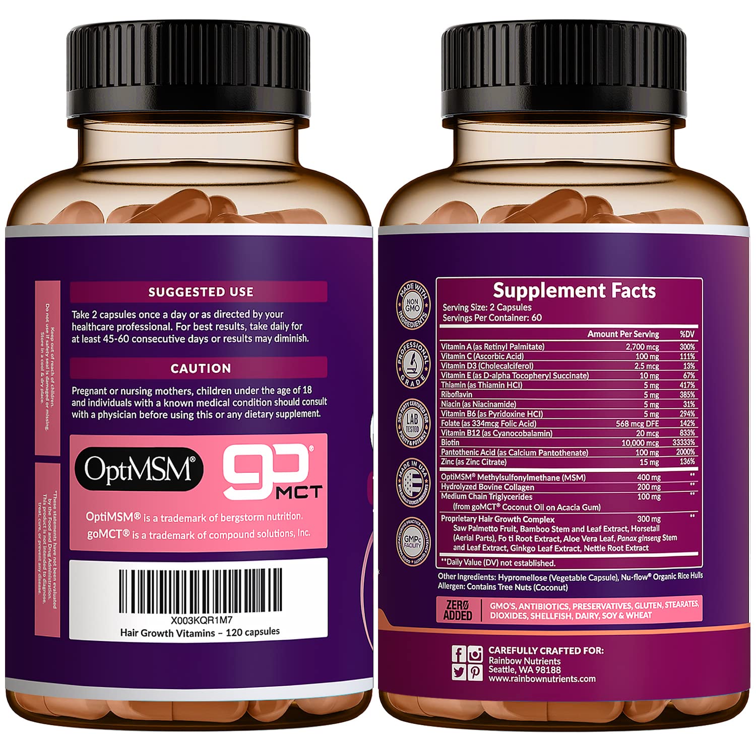Rainbow Nutrients – etiquette-bpf : emballage conforme et sûr.