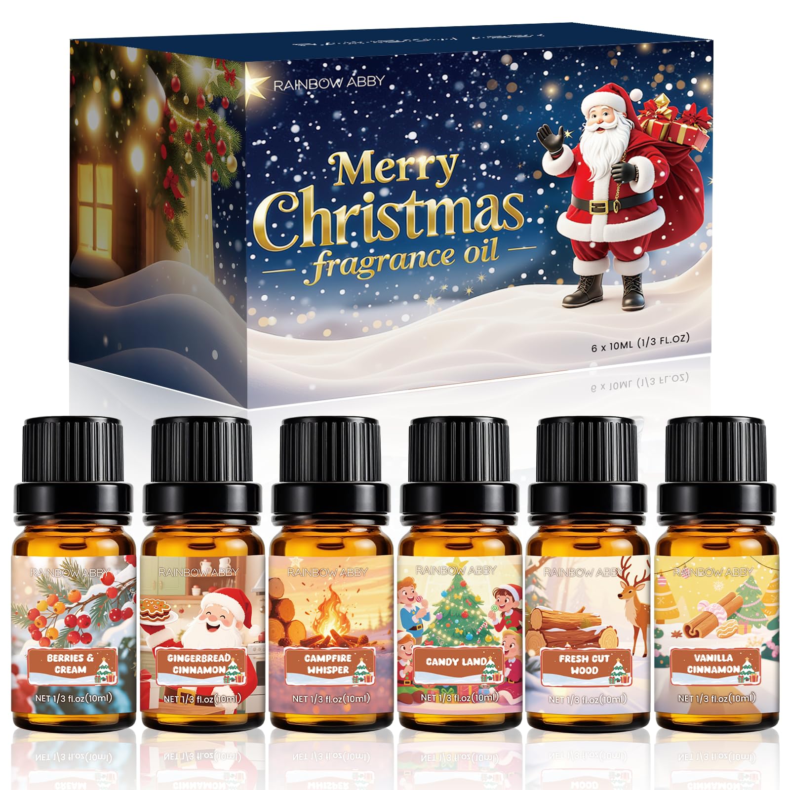 RAINBOW ABBY huile bois frais coupé pour diffuser une ambiance hivernale