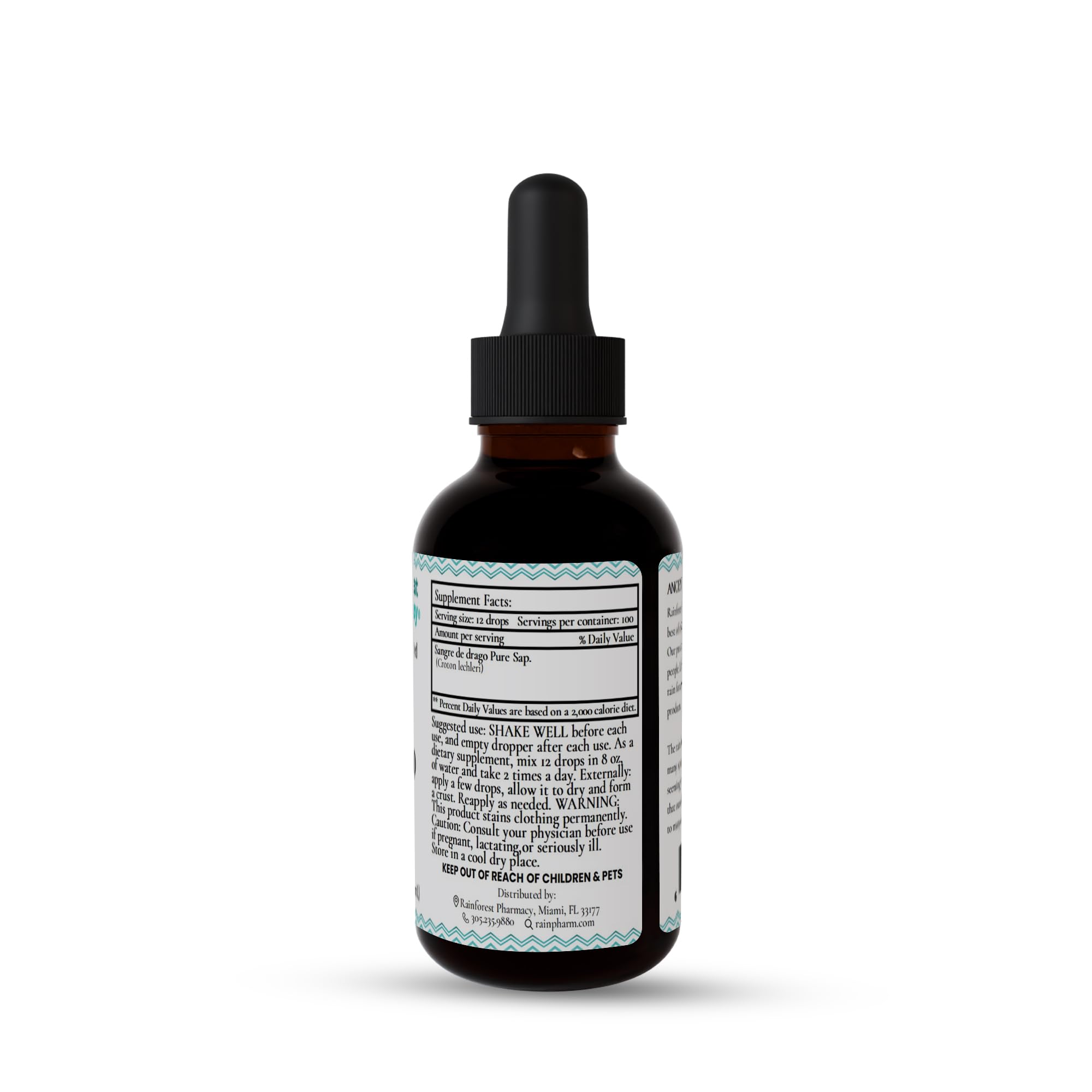 Rainforest Pharmacy Sangre de Drago – gouttes avec pipette pour application précise.