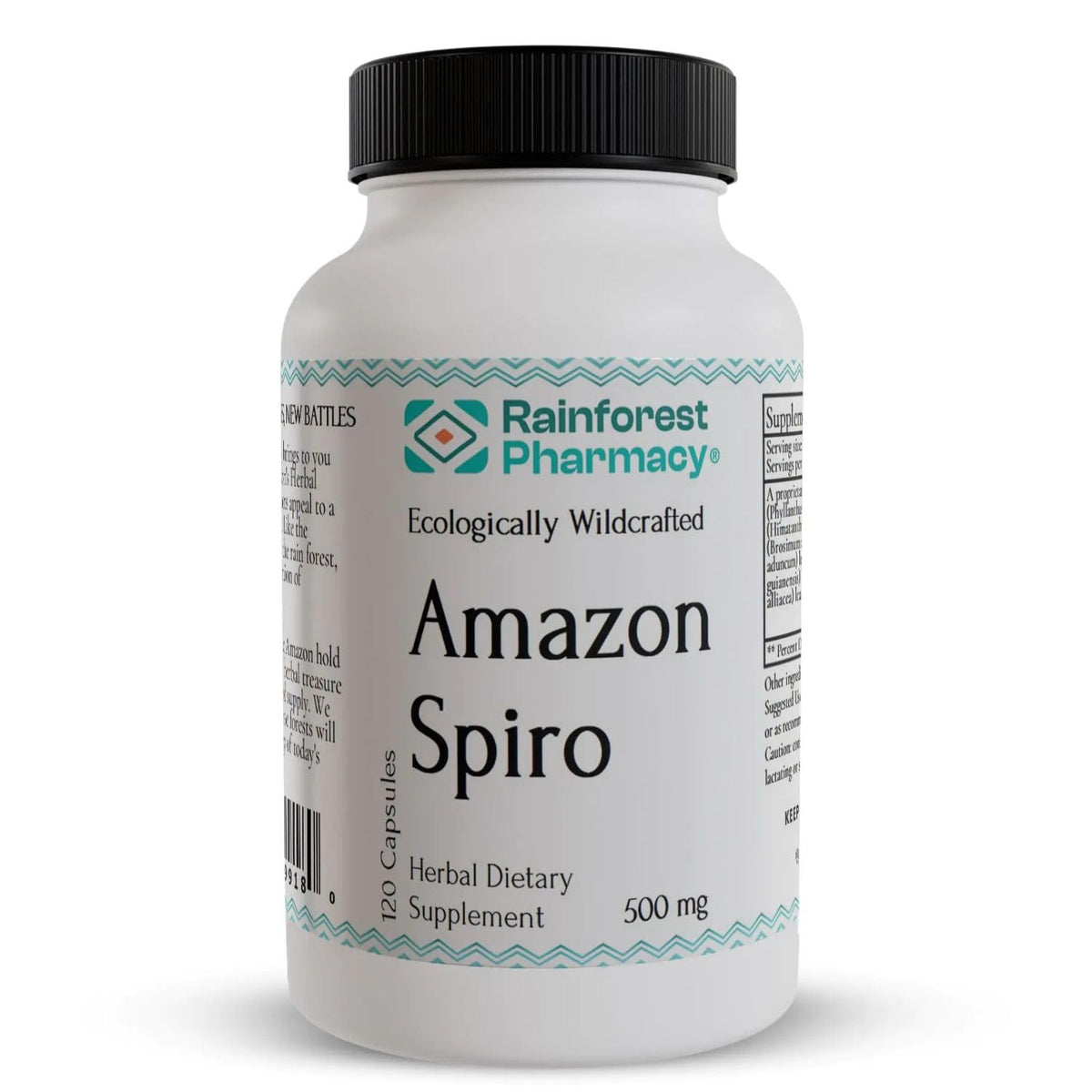 Rainforest Pharmacy Spiro, bouteille: soutien quotidien au bien-être.