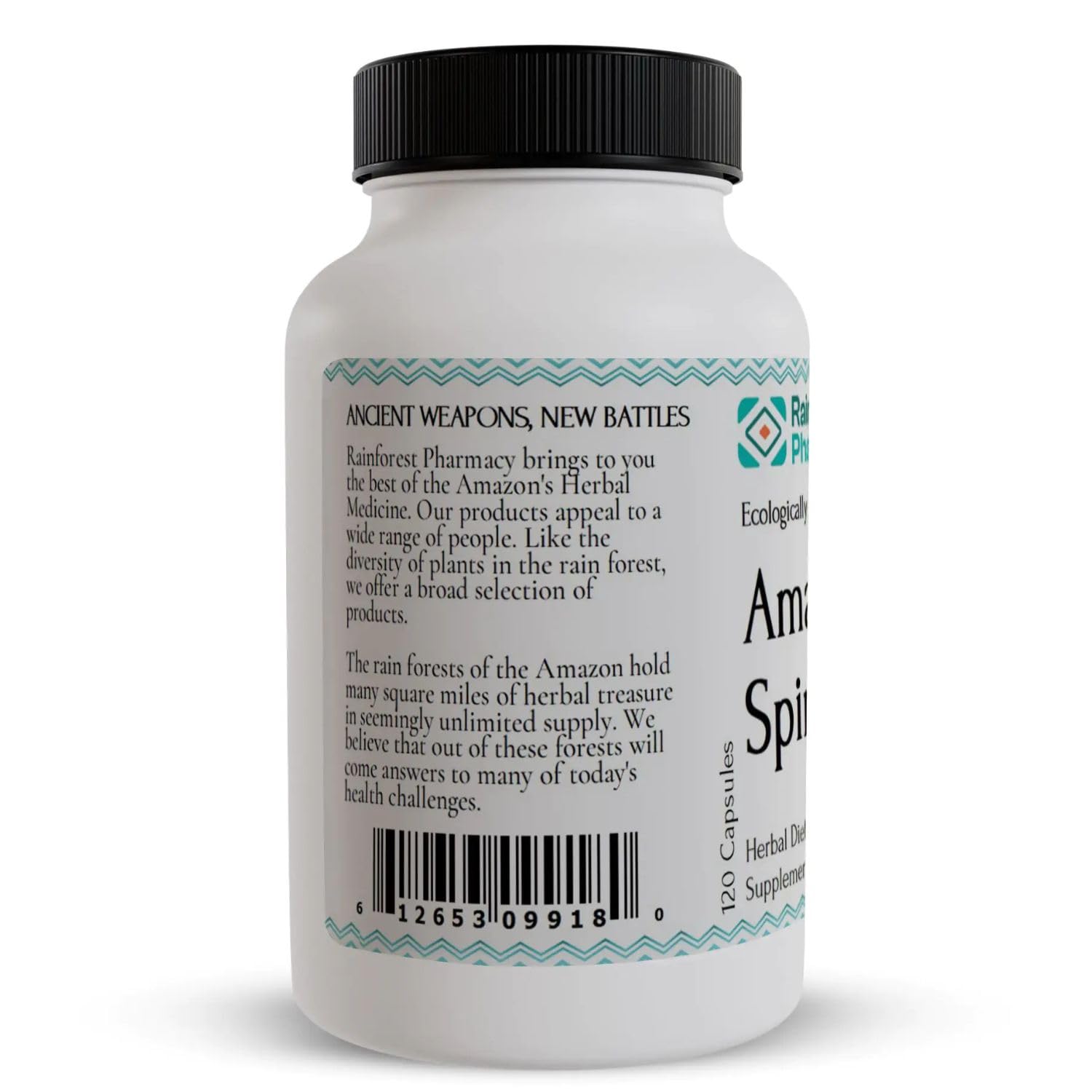 Rainforest Pharmacy Spiro: capsules végétariennes faciles à intégrer dans la routine.
