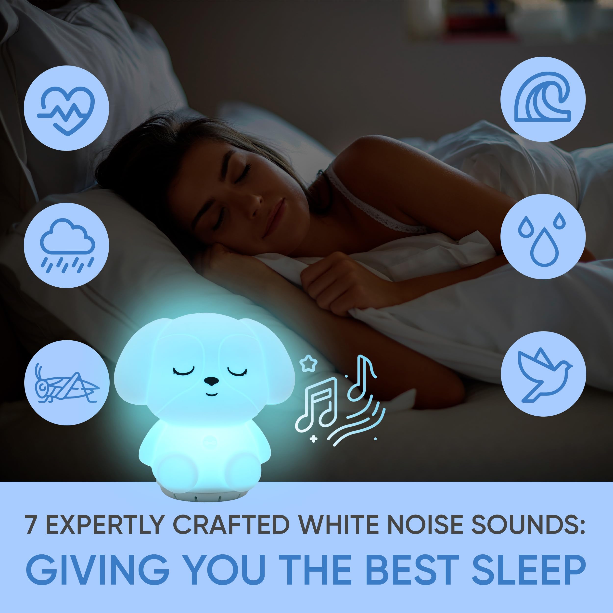 Rainlax lumière colorée apaisante pour relaxation nocturne