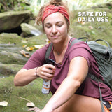 Bouteille pratique avec spray à 360 degrés.