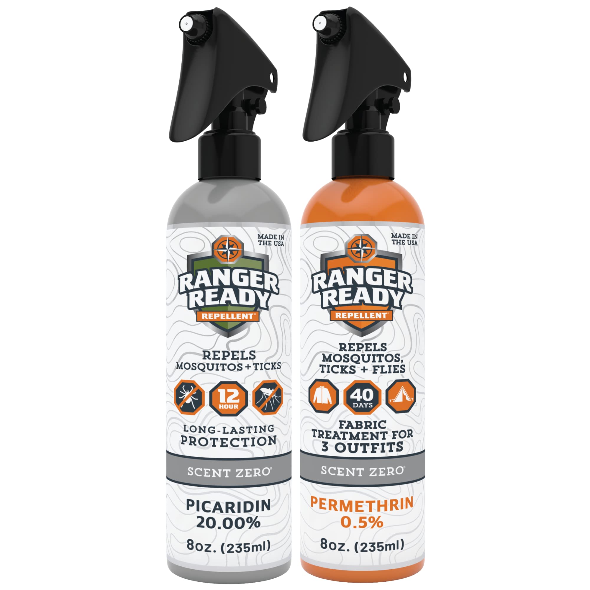 Bouteille Ranger Ready Repellents P2Pak Permethrin 0,5% pour vêtements sans parfum