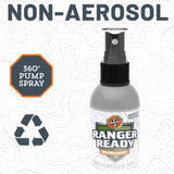 Ranger Ready Repellents Picaridin, format voyage pratique pour les déplacements.