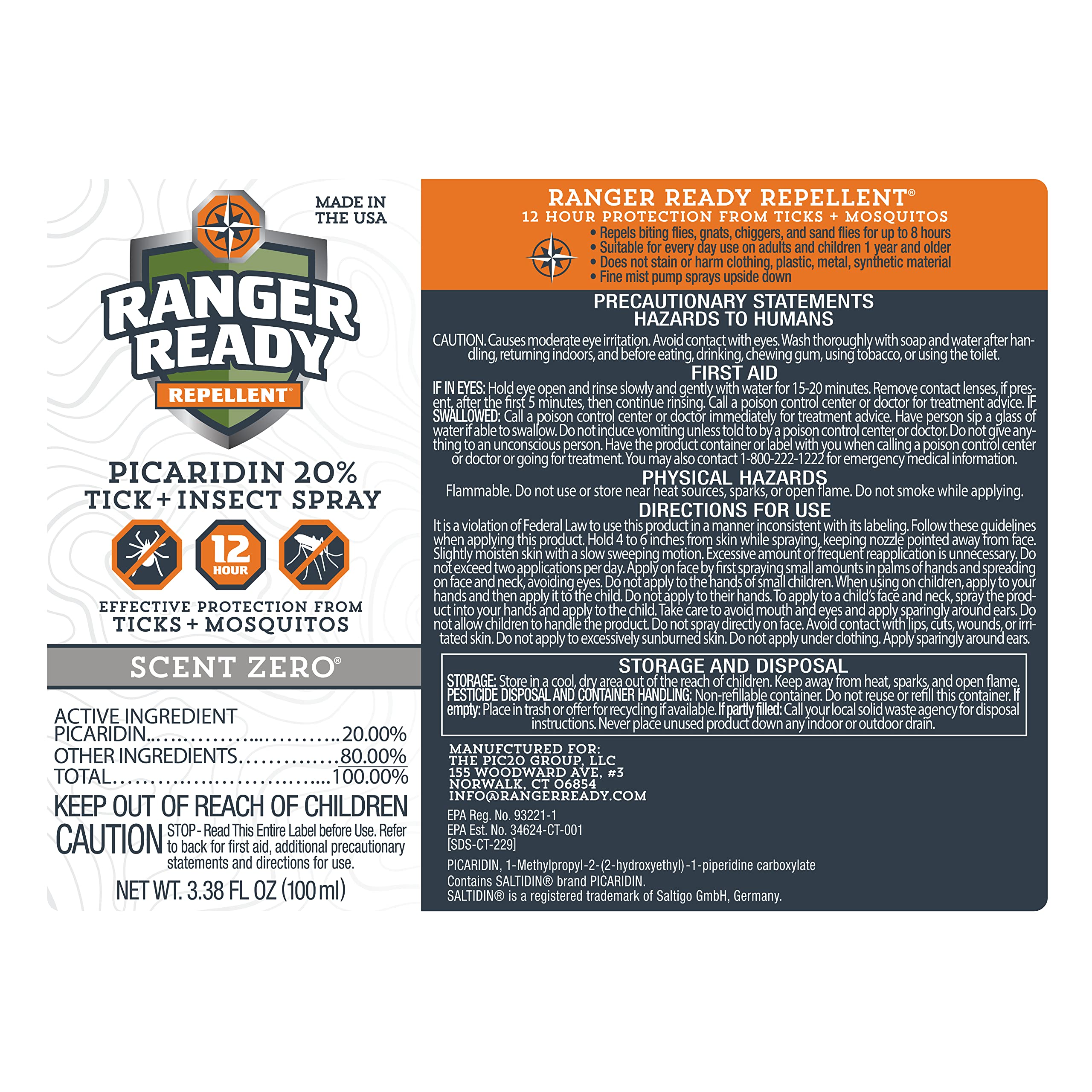 Ranger Ready Repellents Picaridin, usage familial sûr et polyvalent.